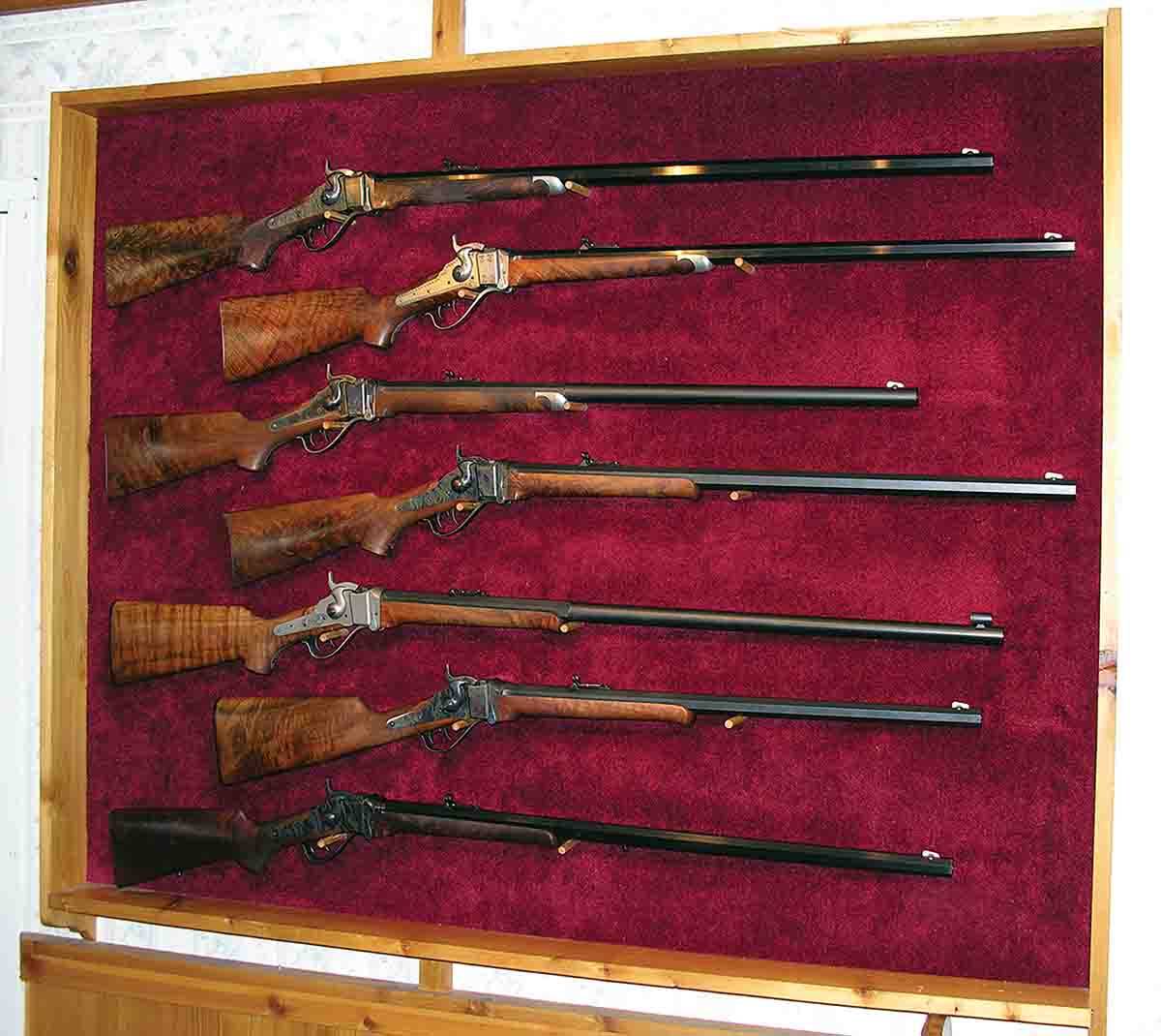 This is just one display of many at the Shiloh Rifle Manufacturing Company showroom in Big Timber, Montana.